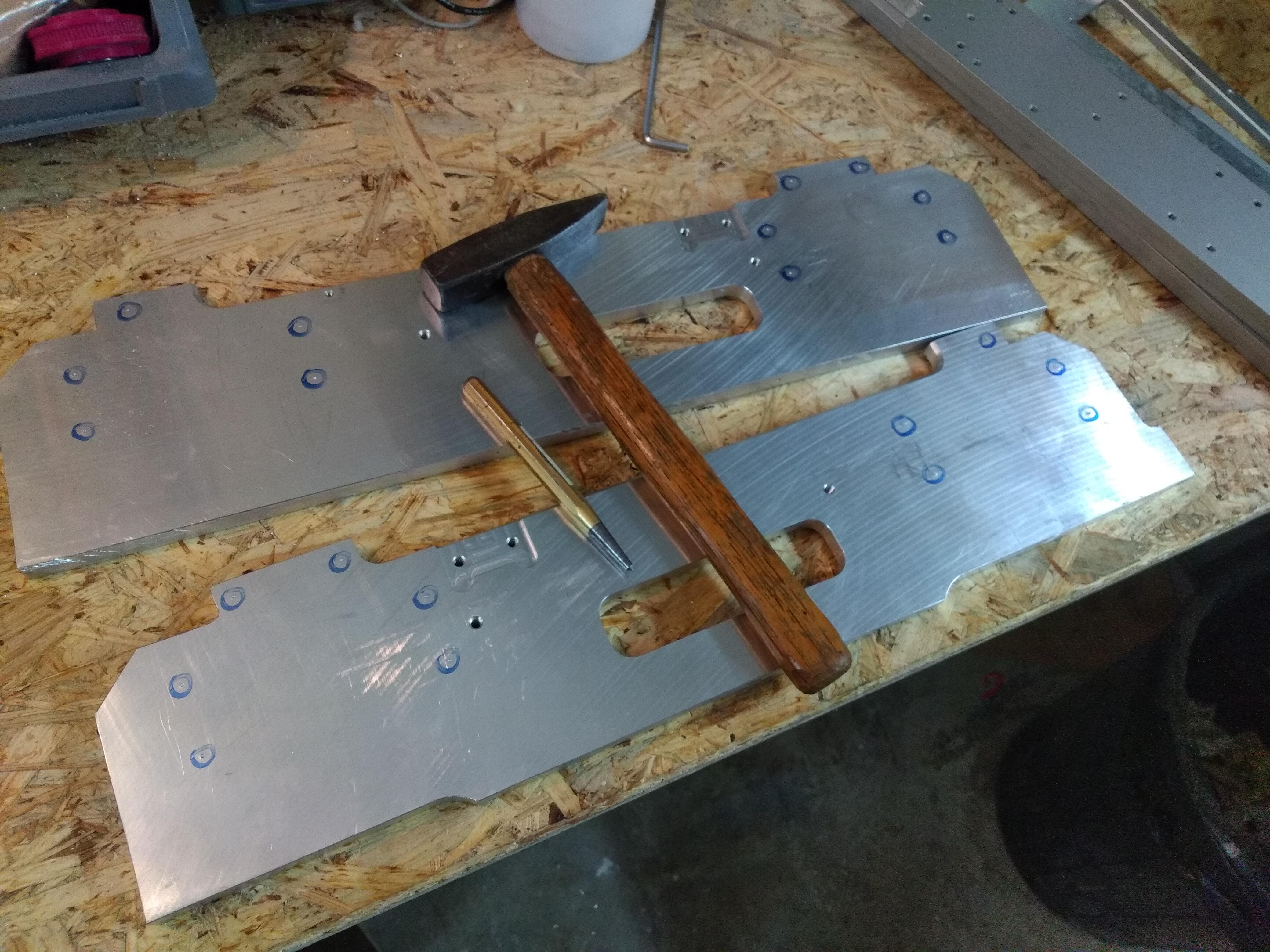 marking screw hole positions